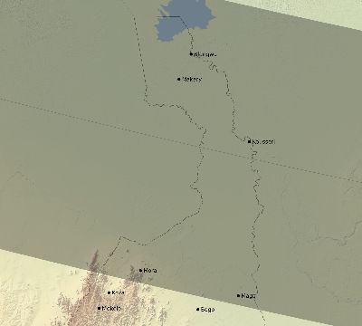 Map of the eclipse path across Cameroon on 09/01/2323