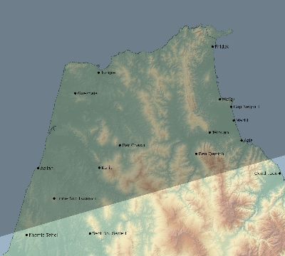 Map of the eclipse path across Morocco on 06/20/2327