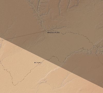 Map of the eclipse path across Namibia on 12/14/2327