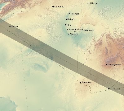 Map of the eclipse path across Algeria on 12/02/2328