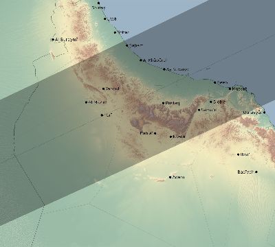Map of the eclipse path across Oman on 12/02/2328