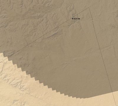 Map of the eclipse path across Jordan on 04/19/2330