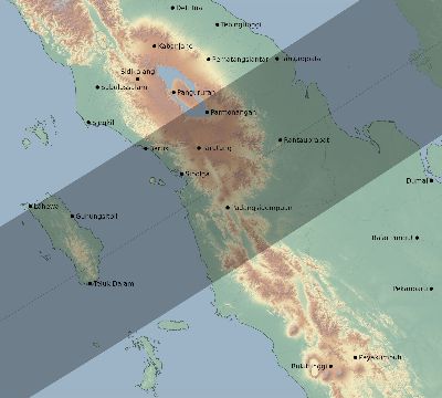 Map of the eclipse path across Indonesia on 04/08/2331