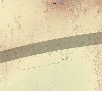 Map of the eclipse path across Algeria on 05/20/2338
