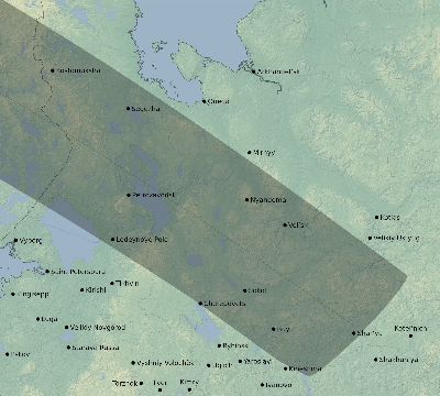 Map of the eclipse path across Russia on 05/09/2339