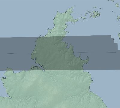 Map of the eclipse path across Australia on 03/18/2341