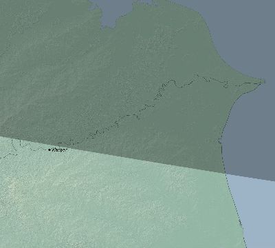Map of the eclipse path across Nicaragua on 09/12/2341