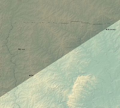 Map of the eclipse path across Ghana on 04/18/2349