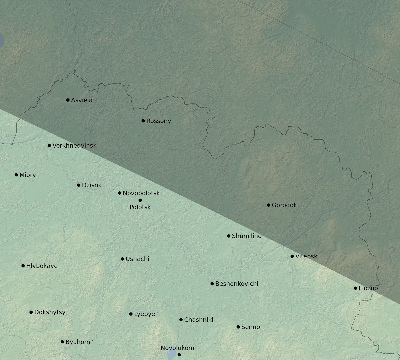 Map of the eclipse path across Belarus on 10/02/2350