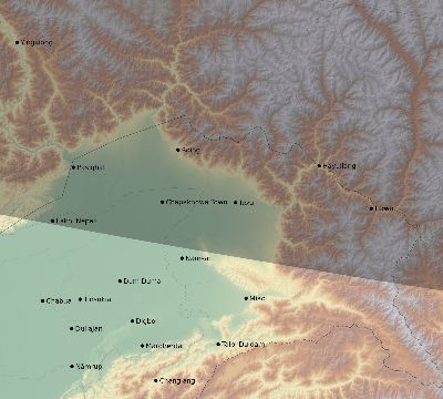 Map of the eclipse path across India on 10/02/2350