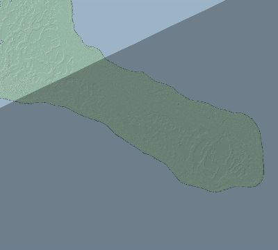 Map of the eclipse path across Kiribati on 02/05/2353