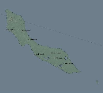 Map of the eclipse path across Curaçao on 05/30/2356