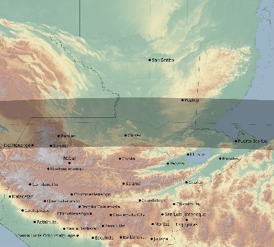 Map of the eclipse path across Guatemala on 05/30/2356