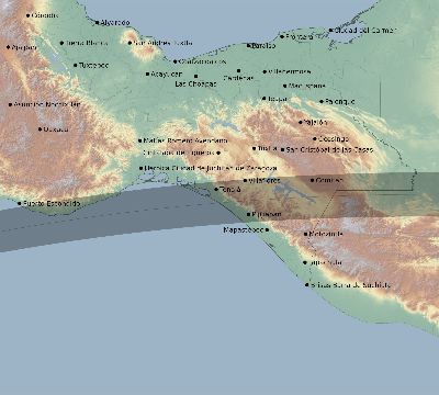 Map of the eclipse path across Mexico on 05/30/2356