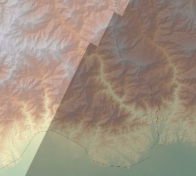 Map of the eclipse path across Bhutan on 12/24/2364