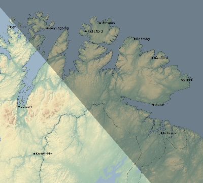Map of the eclipse path across Norway on 05/10/2366