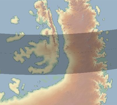 Map of the eclipse path across Antarctica on 11/03/2366