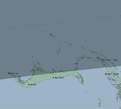 Map of the eclipse path across Bahamas on 04/29/2367