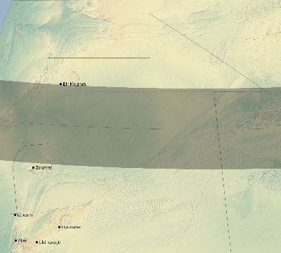 Map of the eclipse path across Mauritania on 10/12/2368