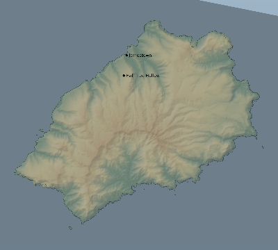 Map of the eclipse path across Saint Helena, Ascension and Tristan da Cunha on 02/16/2371