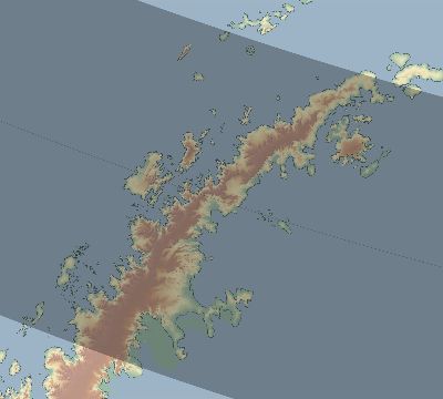Map of the eclipse path across Antarctica on 02/05/2372