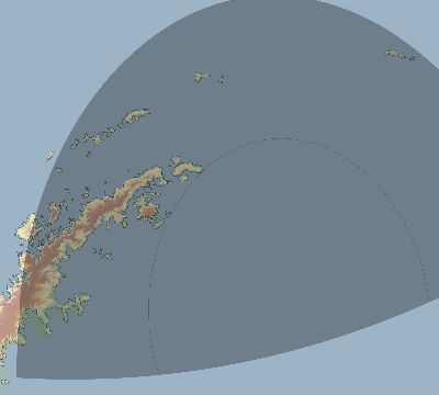 Map of the eclipse path across Antarctica on 06/21/2373