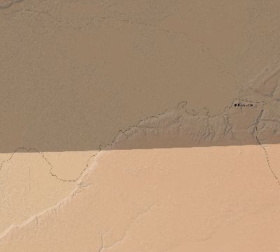Map of the eclipse path across Botswana on 12/04/2374