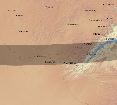 Map of the eclipse path across Zambia on 12/04/2374