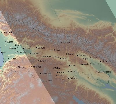 Map of the eclipse path across Georgia on 10/03/2377