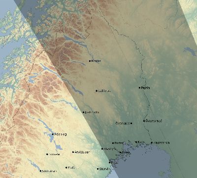 Map of the eclipse path across Sweden on 10/03/2377