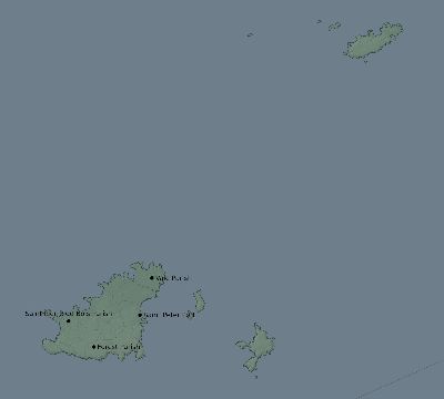 Map of the eclipse path across Guernsey on 07/22/2381