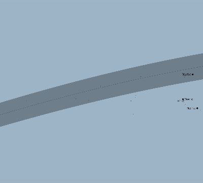 Map of the eclipse path across Micronesia on 07/12/2382