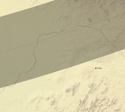 Map of the eclipse path across Central African Republic on 01/04/2383