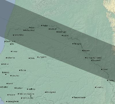 Map of the eclipse path across Senegal on 01/04/2383