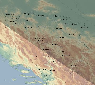 Map of the eclipse path across Bosnia and Herzegovina on 08/11/2390