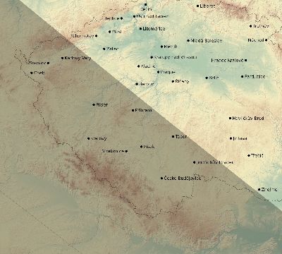 Map of the eclipse path across Czechia on 08/11/2390