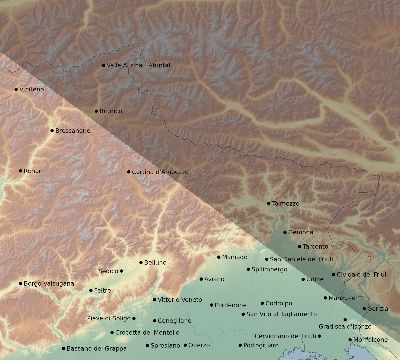 Map of the eclipse path across Italy on 08/11/2390