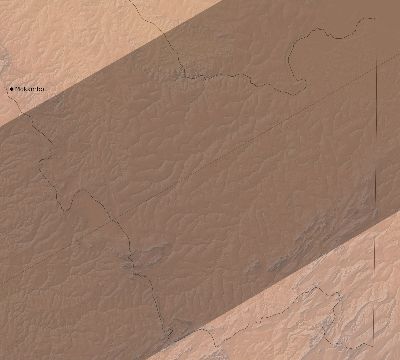 Map of the eclipse path across DR Congo on 06/21/2392