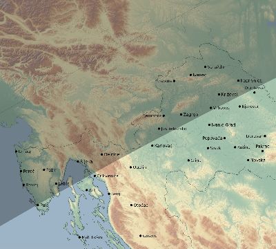 Map of the eclipse path across Croatia on 06/10/2393