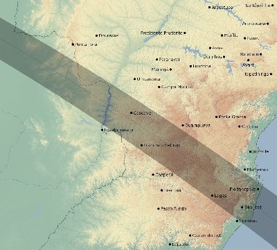 Map of the eclipse path across Brazil on 12/04/2393
