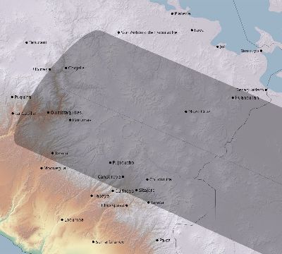 Map of the eclipse path across Peru on 12/04/2393