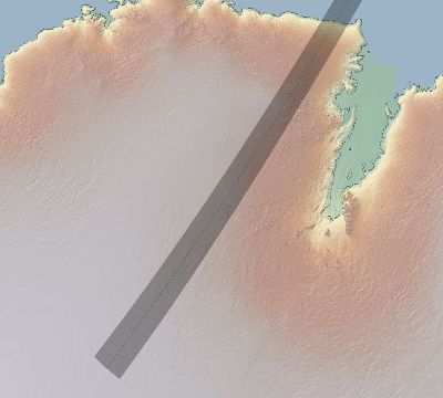 Map of the eclipse path across Antarctica on 04/20/2395