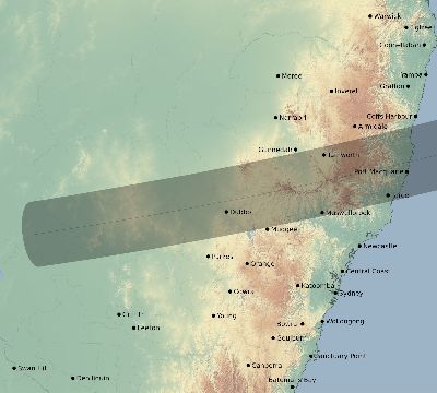 Map of the eclipse path across Australia on 04/09/2396