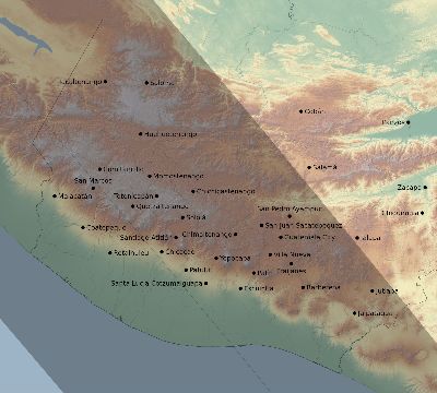 Map of the eclipse path across Guatemala on 10/02/2396