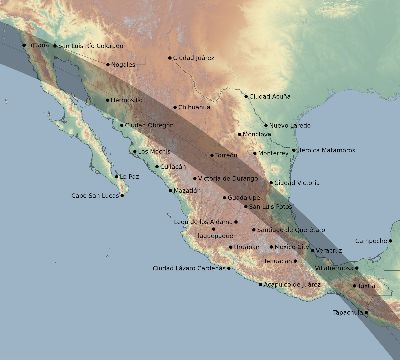 Map of the eclipse path across Mexico on 10/02/2396