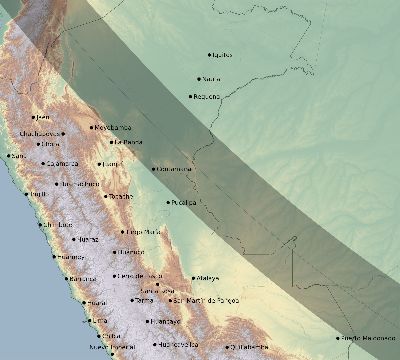 Map of the eclipse path across Peru on 10/02/2396