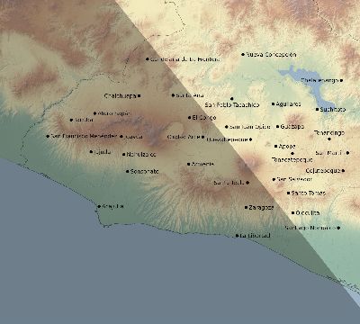 Map of the eclipse path across El Salvador on 10/02/2396