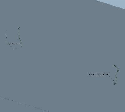 Map of the eclipse path across Tokelau on 09/22/2397