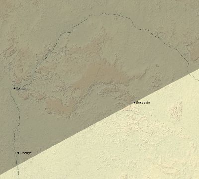 Map of the eclipse path across DR Congo on 01/26/2400