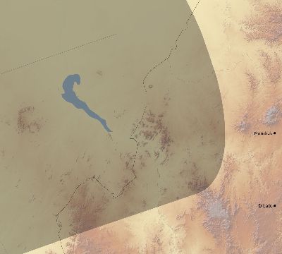 Map of the eclipse path across Ethiopia on 01/26/2400